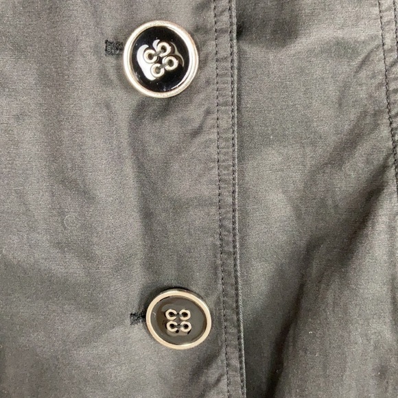 Worthington Black Button Down Water Resistant Floral Lined Spring Jacket - Picture 8 of 15